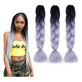 3 Pzs Extensiones De Trenzas Africanas Kanekalon