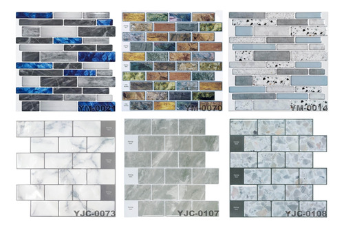 Panel 3d Vinilo Adhesivo Azulejo Decorativo Easywall X10 Und
