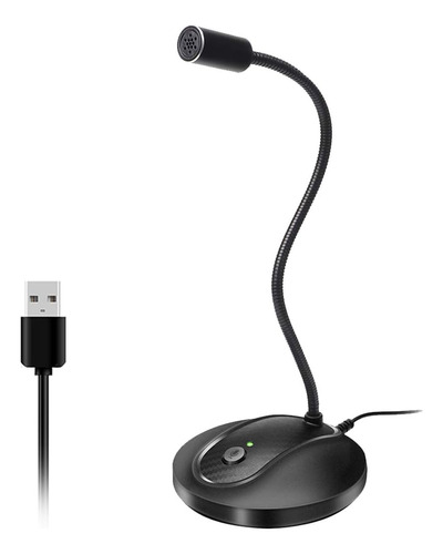 Micrófono Omnidirectional Usb Pc Con Indicador Led