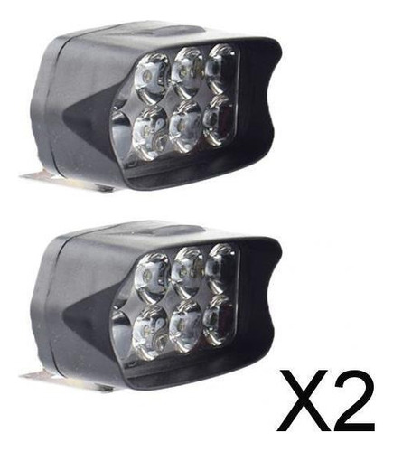 2 X Motocicleta 12v 8 Led Faros Auxiliares Faros