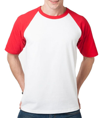 Playera Manga Corta Ranglan 100% Algodón Peinado - 6 Modelos