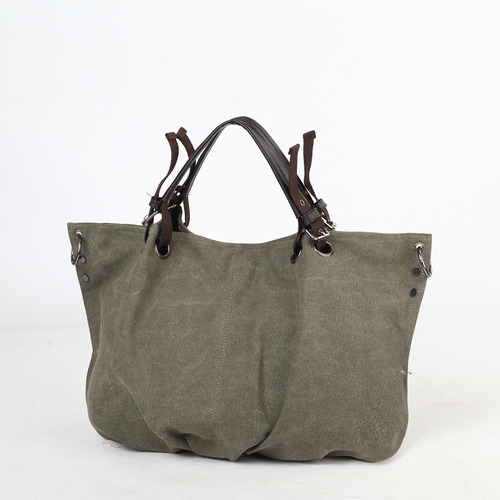 Bolso De Lona, Moderno Y Versátil, Estilo Coreano, Retro, For Mujer, Bolso Grande, Bandolera De Mano