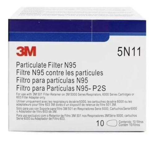 Filtros 3m Para Partículas N95 Caja (10filtros)
