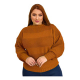 Blusa De Frio Grosso Suéter Grande Plus Size Tricô Inverno