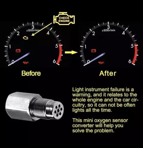 Mini Catalizador Sensor De Oxigeno Elimina De Luz Del Motor Foto 8