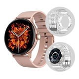 Smartwatch Dt2 Plus Reloj Inteligente Triple Malla Rosa