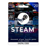Steam Gift Card | Tarjeta De Regalo | 20 Usd | Código