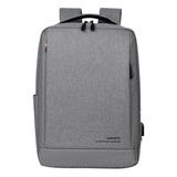 Mochila Impermeable Negocios Laptop 15.6 Hombres Usb Color Gris