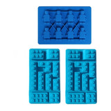 Set 3 Moldes De Silicona De Forma De Legos