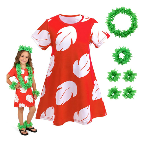 Vestido De Princesa Lilo Hawaiana Para Día Del Niñodisfraz Para Lilo Y Stich Diseñopara Niña,fiesta De Cumpleaños O Cosplay, Traje Con Accesorios | MercadoLibre