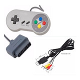 Controles + Cabo Av P/ Super Nintendo Famicom Snes Joystick