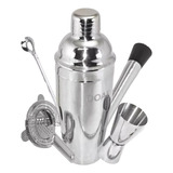 Kit Jogo Coqueteleira Inox 750ml Profissional Barman Drinks