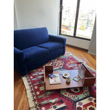 Sofá Azul Y Mesa De Centro En Venta