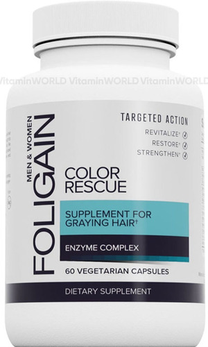 Tratamiento Anti Canas Con Biotina  Diseñado Para Promover Y Realzar El Color Original De Su Pelo, Fomenta La Capacidad Del Cuerpo Para Producir Pigmento Llamado Melanina  60 Tabletas Vegetarianas