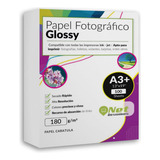 Resma Fotográfico Glossy A3+ 180gr 100 Hojas 