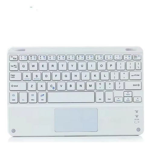 Mini Teclado Bluetooth Touchpad Blanco 7' Celular Tablet Pc