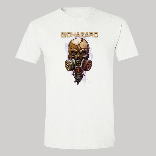 Playera Hombre Rock Biohazard Calavera 848b