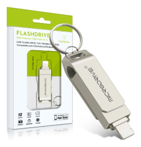 Pen Drive 256gb 2em1 Lightning/usb 3.0 P/ iPhone iPad Ios