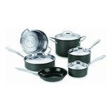 Set De Cocina Cuisinart Gg-10 Hard Anodized Greengourmet