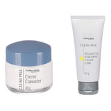 Kit Micropeeling Facial + Creme Clareador Noturno Clear Pele