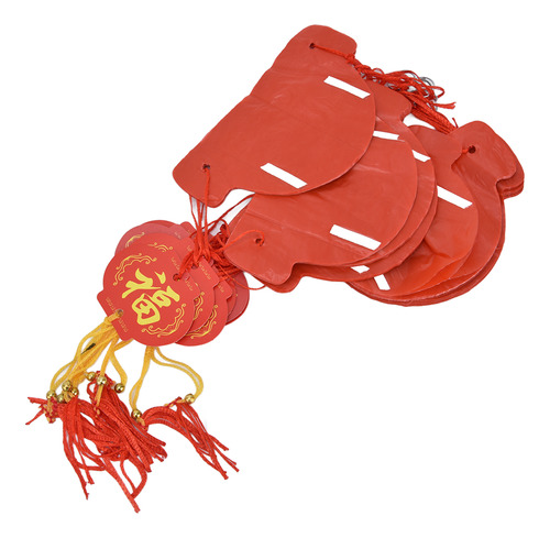 Farol Decorativo Chino De Papel Rojo De 15 Cm De Diámetro, 2