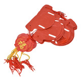 Farol Decorativo Chino De Papel Rojo De 15 Cm De Diámetro, 2