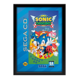 Quadro Sonic Origins Sega Cd Genesis Mega Drive A3 33x45cm
