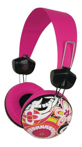 Audífonos Diadema Bluetooth Rosa Con Flores Mcbeth Mb-hl2sp 