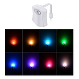 Luz Led Inodoro Wc Baño Sensor Movimiento 8 Colores