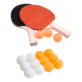 Set Juego 2 Paletas Raquetas Ping Pong + 15 Pelotas