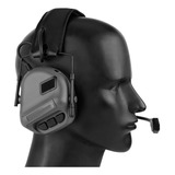 Auriculares Tacticos Con Microfono Orejeras Militares Gotcha Color Negro