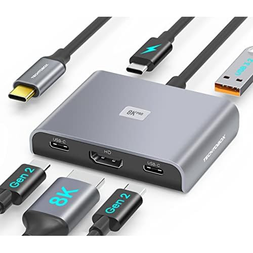 Adaptador Usb C Hdmi De 8k, Dongle De 5 1 Usb C Hdmi, 2...