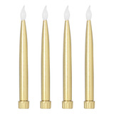 Velas Led Largas, Paquete De 4 Velas, Funciona Con Pilas