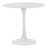 Mesa De Jantar Redonda Tulipa - Saarinen - 80 Cm Cor Da Tampa Branco