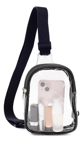 Bolsa Transparente De Pecho Pequeño Aprobado Por El Estadio Crossbody Mochila Para Mujeres Y Hombres Bolso De Hombro De Festivales,viajes Y Conciertos