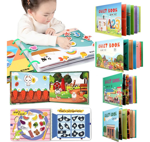 Libros Montessori, Juguetes, Libros Mudos, Actividades .