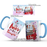 Mug Oreja Interior Azul Amor San Valentin Regalo Pareja 19