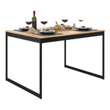 Mesa 120x90cm Industrial P/ Cozinha E Sala De Jantar Vintage Cor Da Tampa Não Aplica Cor Dos Pés Lâmina Com Preto