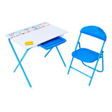 Set Kinder Azul Rey Silla Mesa Tablero Mesa Marcadores