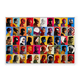 Quadro Super Heróis Marvel Decorativo Para Quarto Escritório