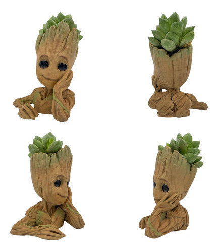 Macetero Baby Groot 16 Cm Para Captus O Suculentas