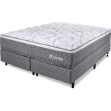 Bf Colchões Cama Box King Colchão Mola Ensacada E Pillow Top 193x203cm