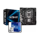 Kit Processador Intel I3 10100+ Placa Mãe Asrock H470 Ddr4
