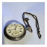 Antiguo Reloj Bolsillo Longines Plata 900 Inglesa 