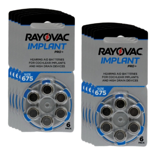 60 Pilhas Para Implante Coclear Rayovac Implant Pro+