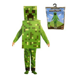 Disfraz Minecraft Creeper Fancy Niño - Niña Original Licencia