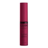 Labial Líquido Nyx Butter Gloss Cobertura Ligera A Media 8ml Color Devil's Food Cake