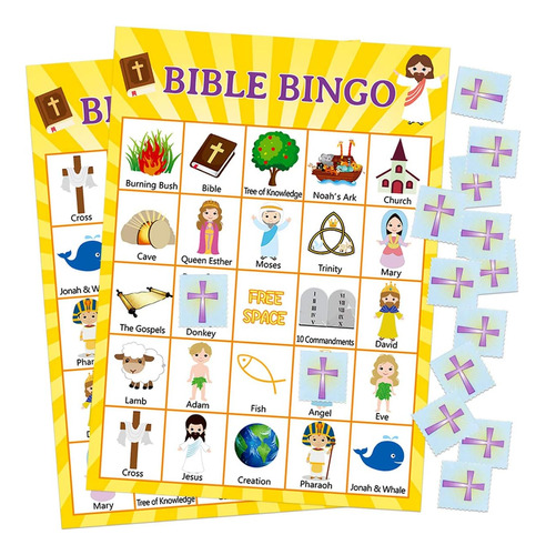 Juego De Bingo Bíblico Para La Escuela Bíblica De Vacaciones