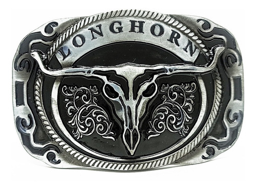 Fivela Cowboy Rodeio Longhorn Ouro Velho Para Cinto Luxo