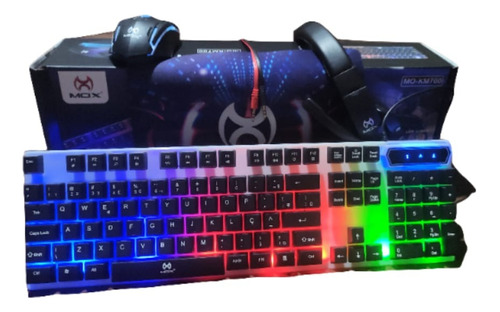 Kit Teclado Semi-mecânico + Mouse Gamer 3600dpi + Fone Rgb